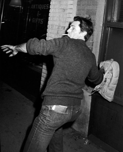 Ron Galella, Sam Shepard outside Ports restaurant, Los Angeles, January 27, 1982