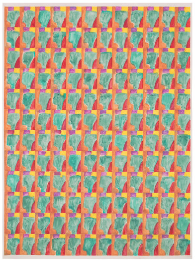 Marijn van Kreij, Untitled (Paul Klee, Schlucht in den Alpen, 1938), 2015, gouache and pencil on paper, 260 x 196 cm.