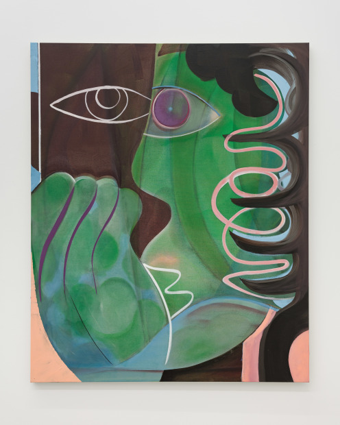 Aurelie Gravas, Je suis la femme de Pablo Picasso (Brown and Green Face), 2023