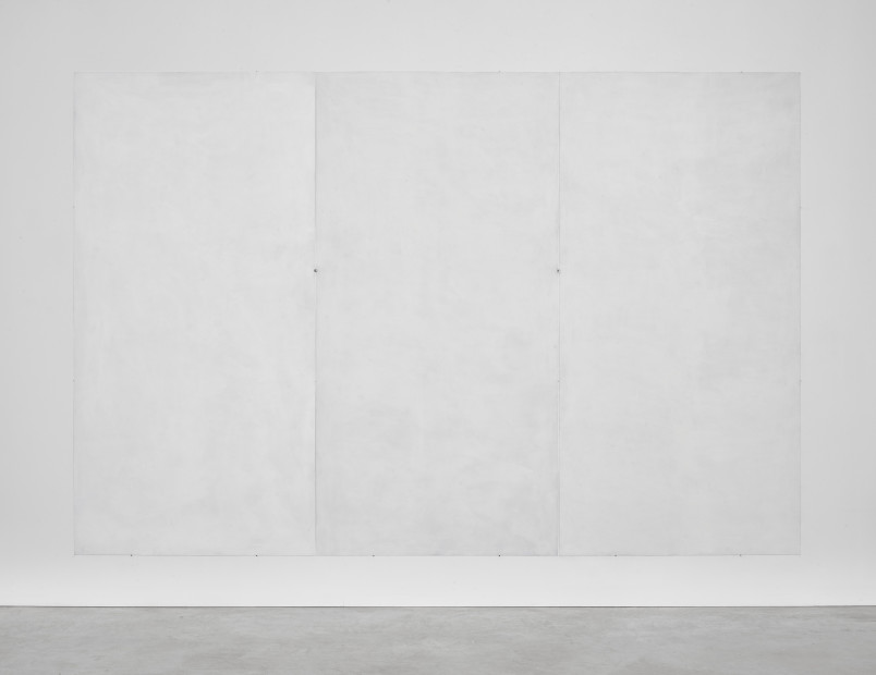 Emmanuelle Quertain, Mur blanc RAL ( + ................ ) en trois volets, 2018