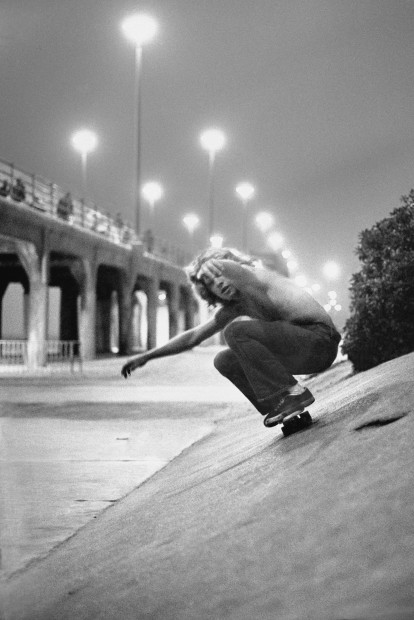 Hugh Holland, Night Pier Rider, Huntington Beach, CA, 1975