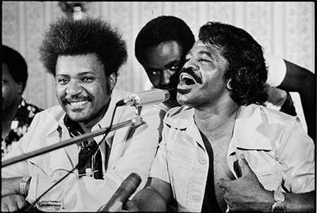 Howard L. Bingham Don King and James Brown, Zaire #BW10 gelatin silver print 20 x 24 inches