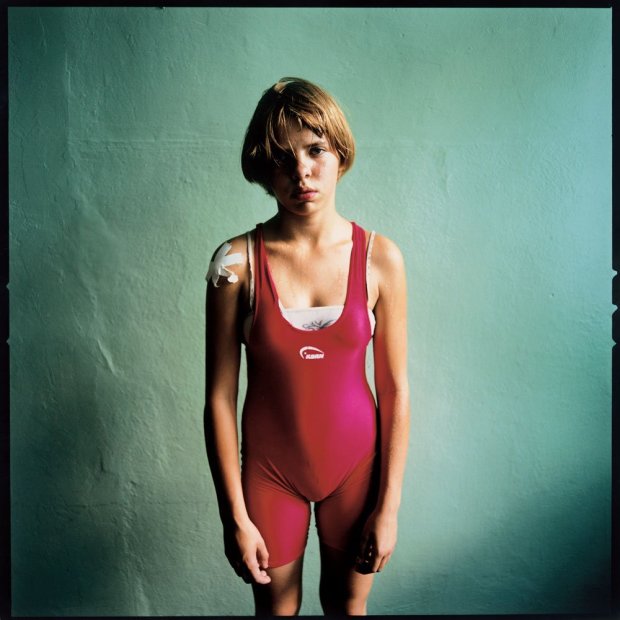 Michal Chelbin Girl with a Plaster, Ukraine chromogenic print 37 x 37 inches