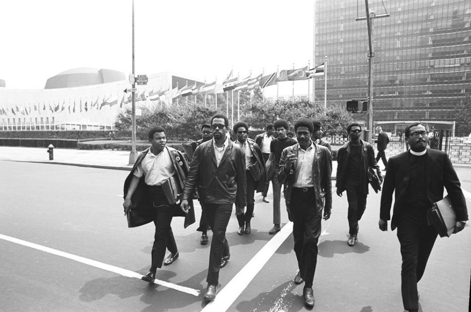 Howard L. Bingham Black Panthers at the UN, New York gelatin silver print 20 x 24 inches