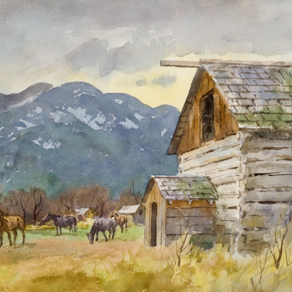 Horse Farm at Westbank B.C. - Écurie, Westbank B.C.-Henry J. Simpkins