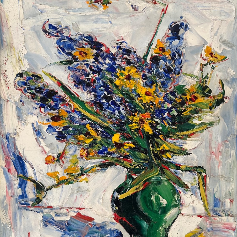 Still Life with Lupins and Daisies-Sam Borenstein