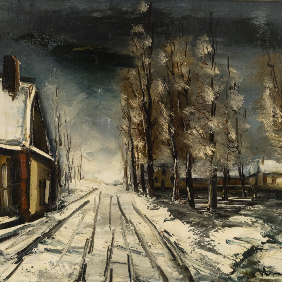 La route et les peupliers-Maurice de Vlaminck