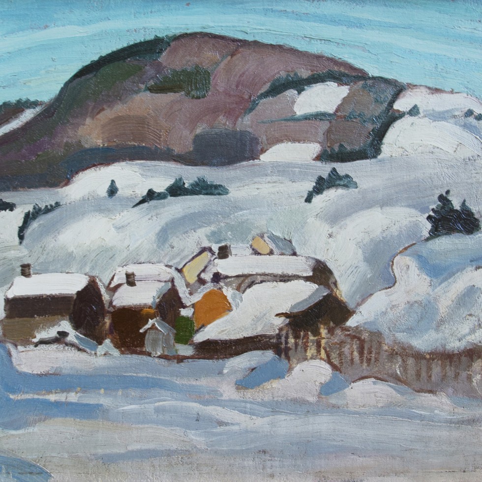 Quebec Village in Winter (Winter Landscape)-Edwin Holgate