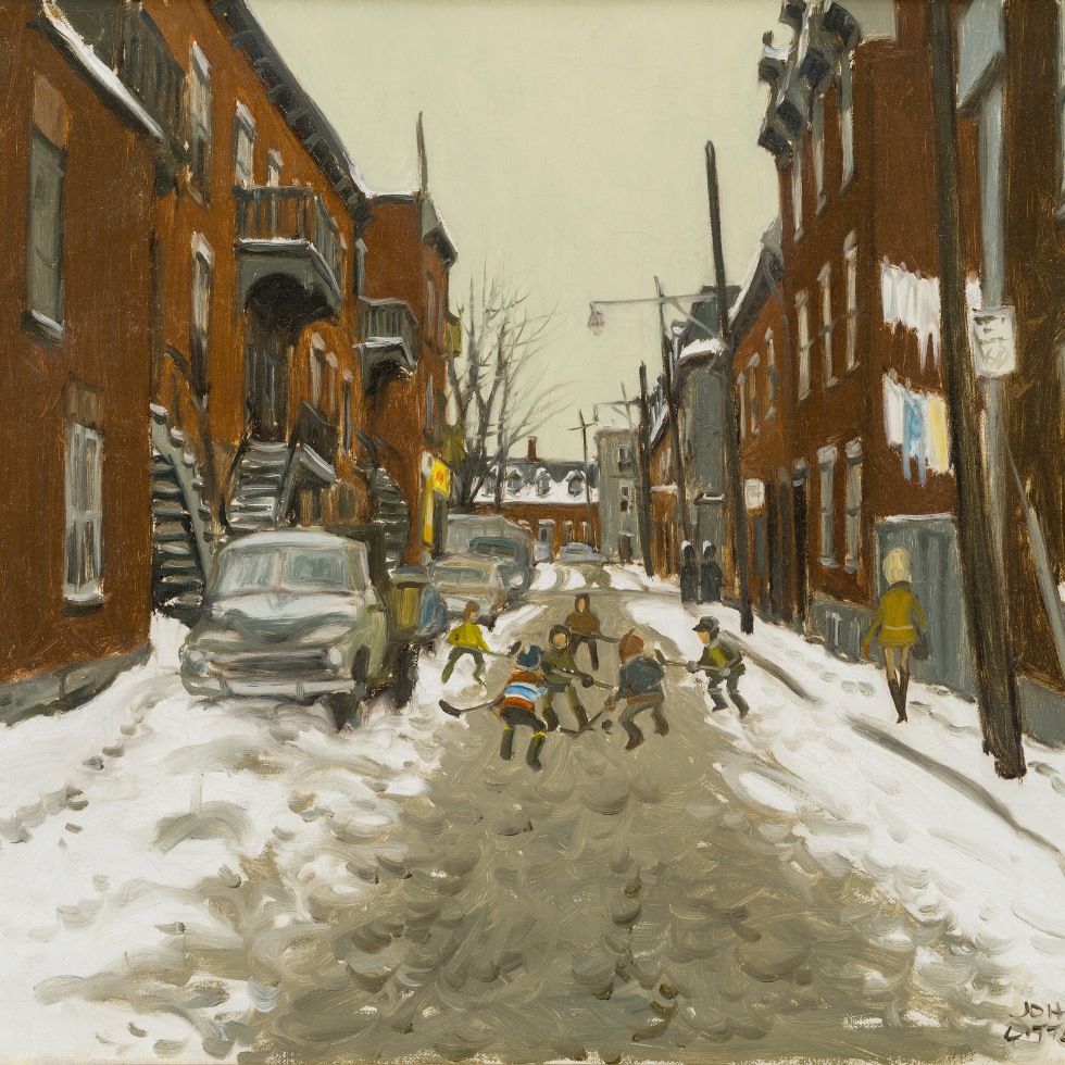 Les jeunes joueurs, rue Bonaparte coin Beaudry, Montréal (Faubourg à la m’lasse)-John Little