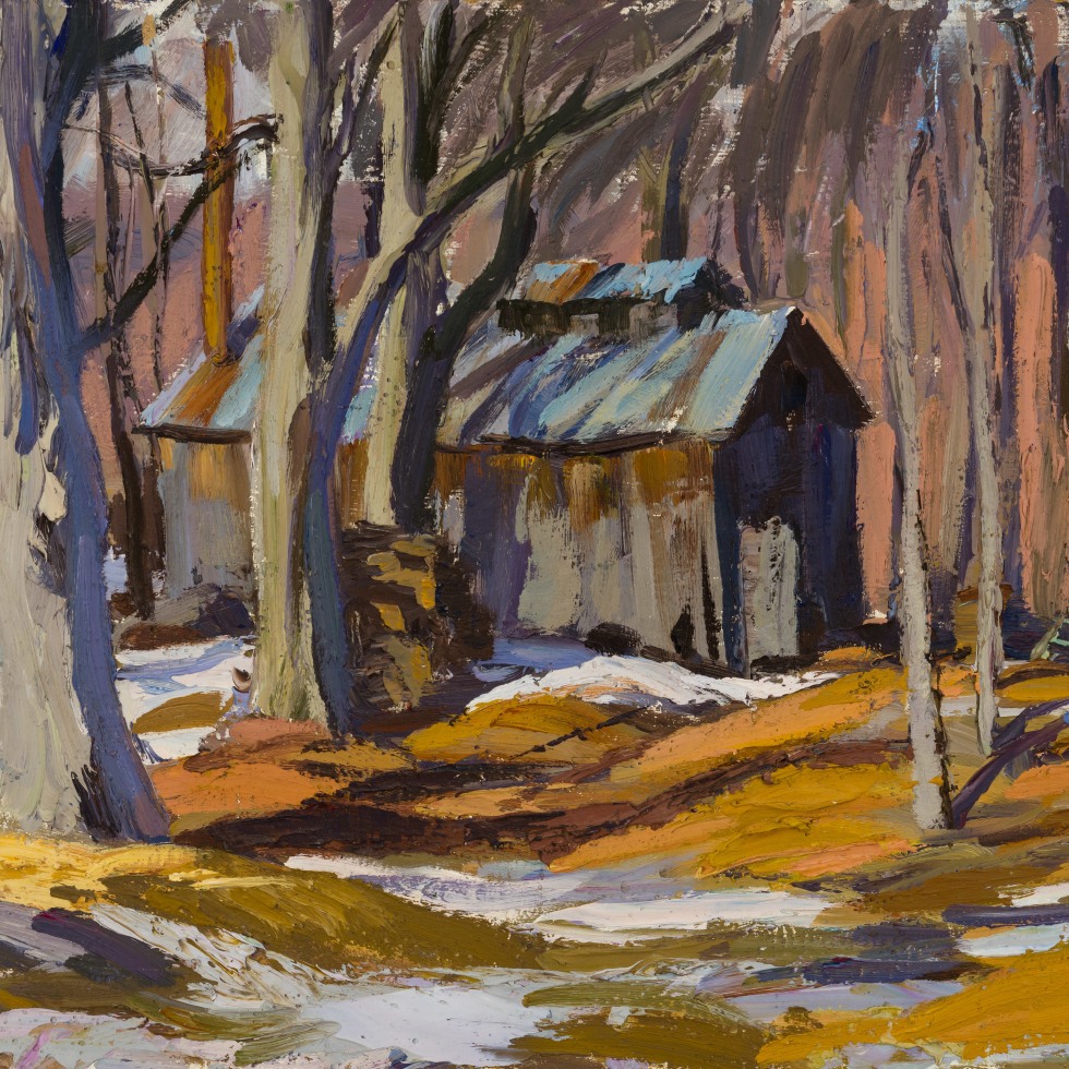 Sugar Camp with Spring Melt - Fonte printanière à la cabane à sucre-Henry J. Simpkins