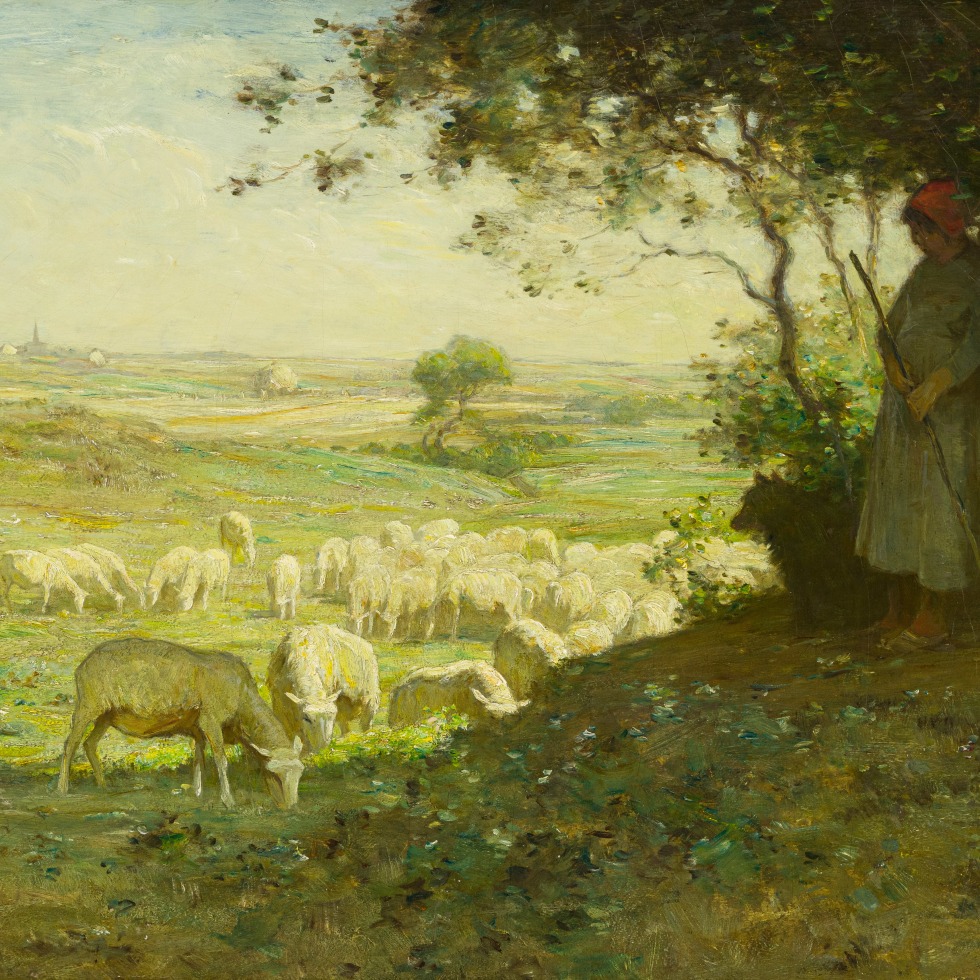 Landscape with Sheep-Horatio Walker