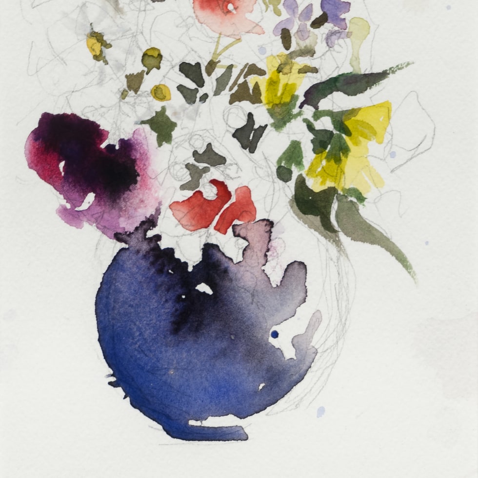 Bouquet in Ginger Jar (1)-Molly Lamb Bobak