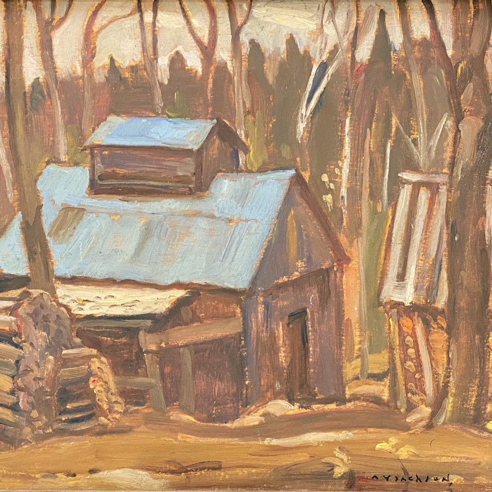 A.Y. Jackson, "Sugar Shanty, L'Islet", 1944