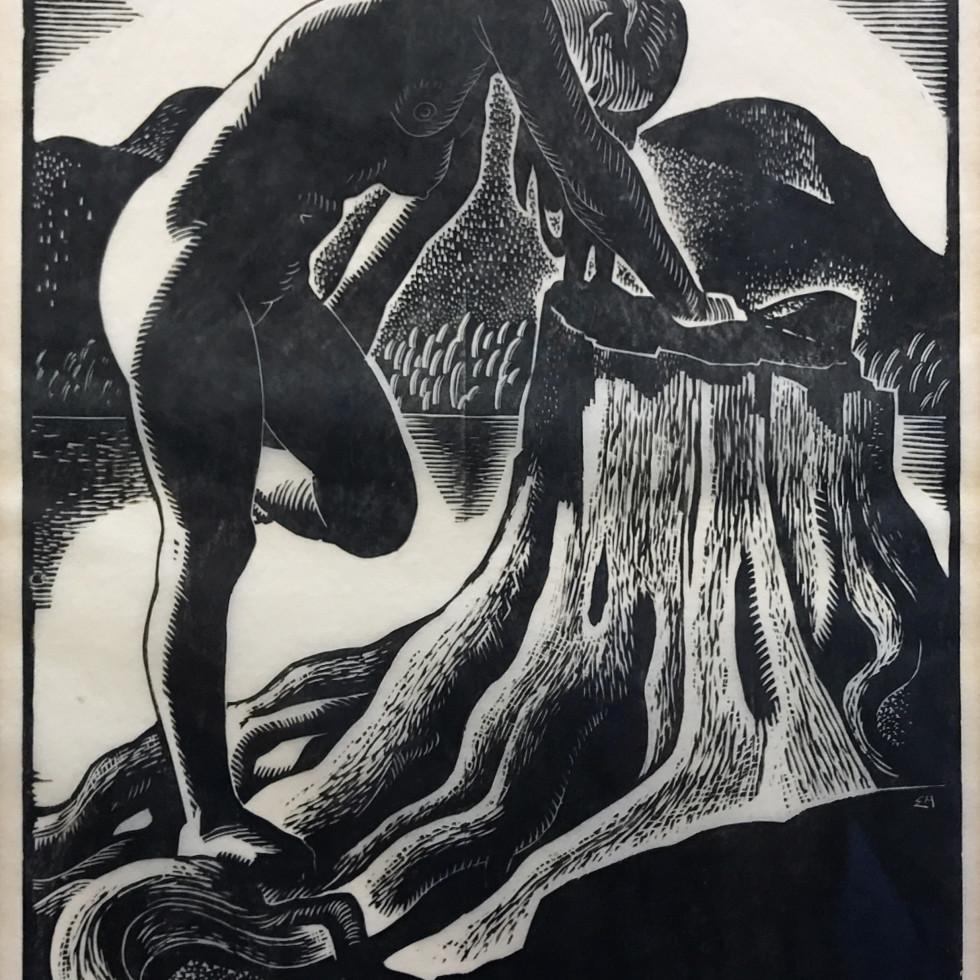 One of Holgate's most striking images, "Nude by a Lake", c. 1933