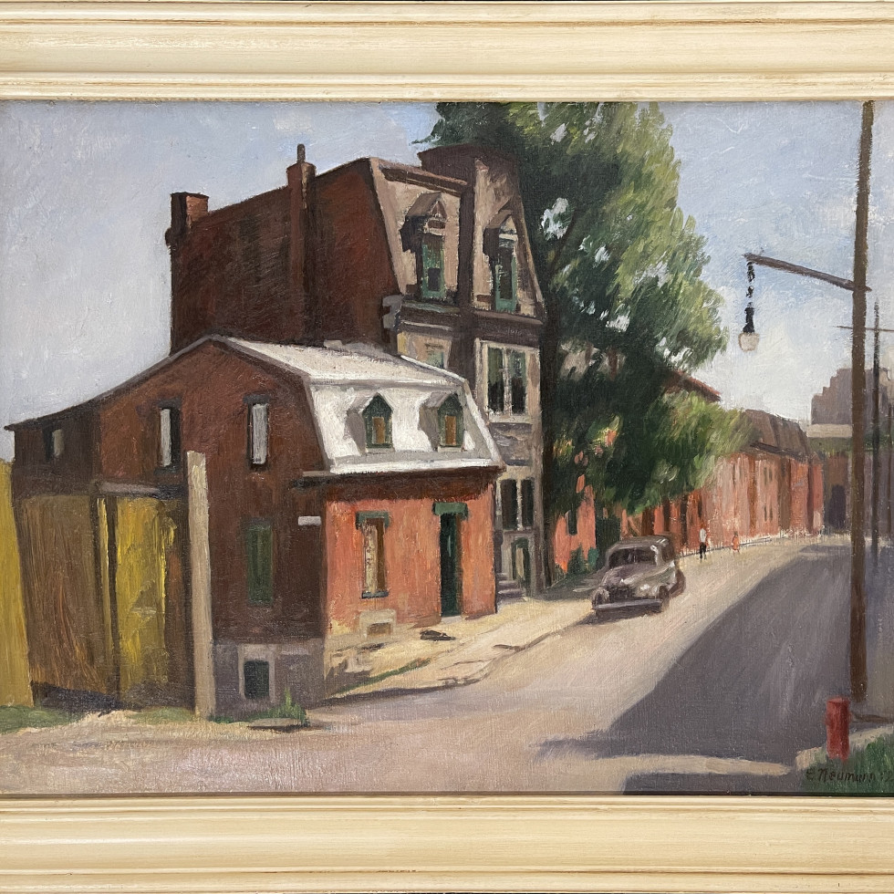 Ernst Neumann's Painting of A Historic City Street