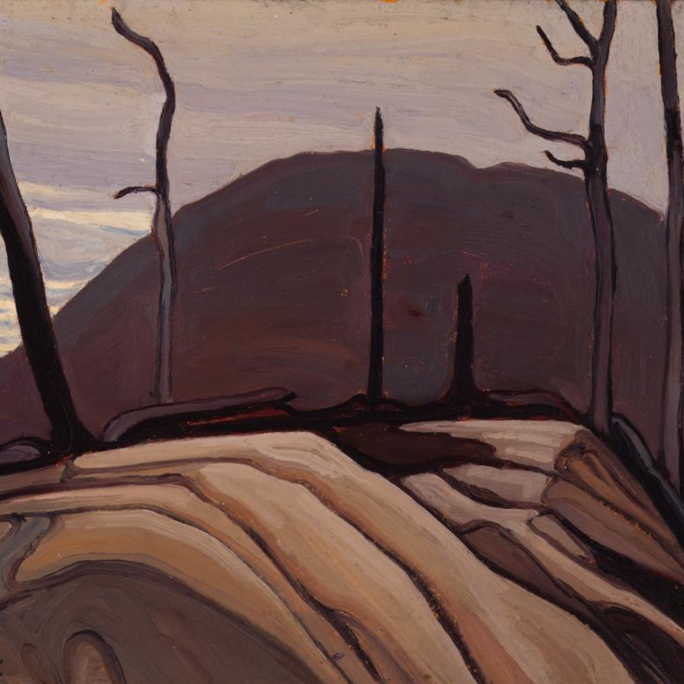 Featured Painting: Lawren Harris, Rock and Hill (Lake Superior Sketch CXXXII) 1922