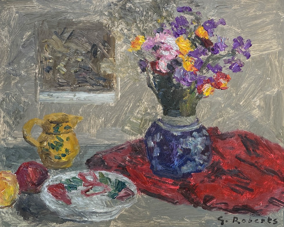 Goodridge Roberts, Still Life with Red Tablecloth
