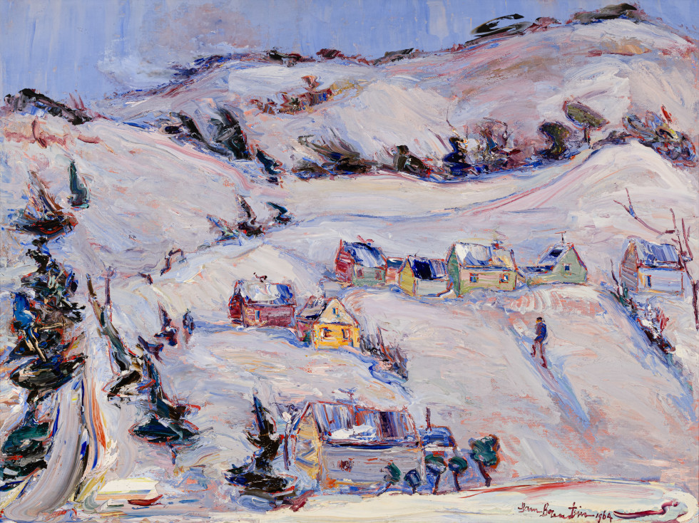 Sam Borenstein, Winter, View of Lake Paquin, St. Agathe, 1964