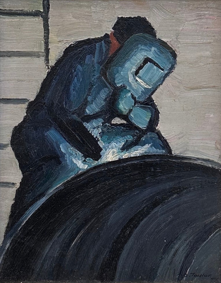 Frederick B. Taylor, Welder on a Section Fan of a Kiln, Canadian Allis Chalmers, Lachine, Quebec, 1944 (November 21)