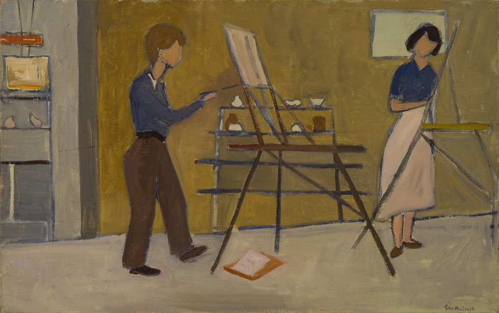 Tobie Steinhouse, Two Students at Arpad's, 1953