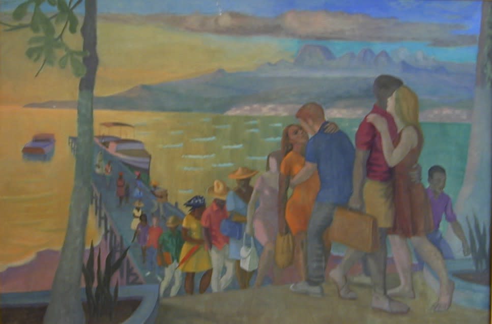 Philip Surrey, C.M., LL.D., R.C.A. 1910-1990Anse Mitan, Martinique, 1964 Oil on canvas 32 x 48 in 81.3 x 121.9 cm