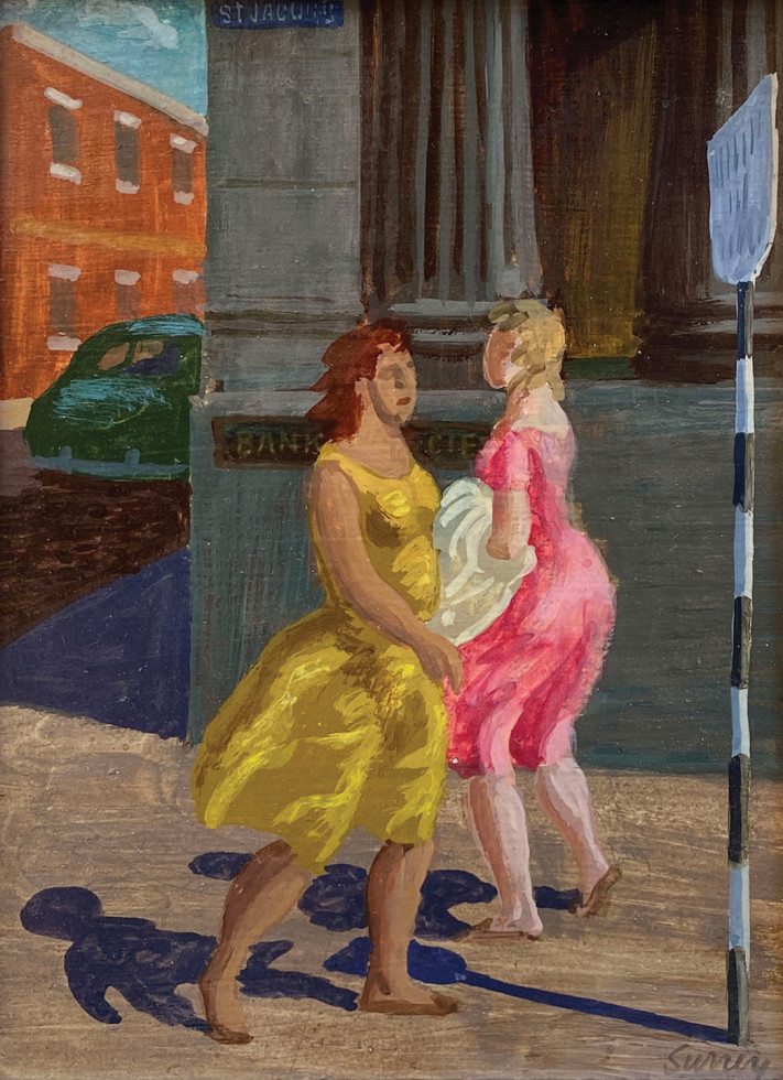 Philip Surrey, Bank Girls, St. Jacques Street, Montreal, 1955 (circa)
