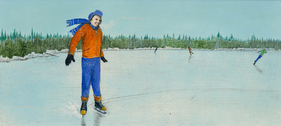 William Kurelek, Recreation on Ontario Northland Job, 1973