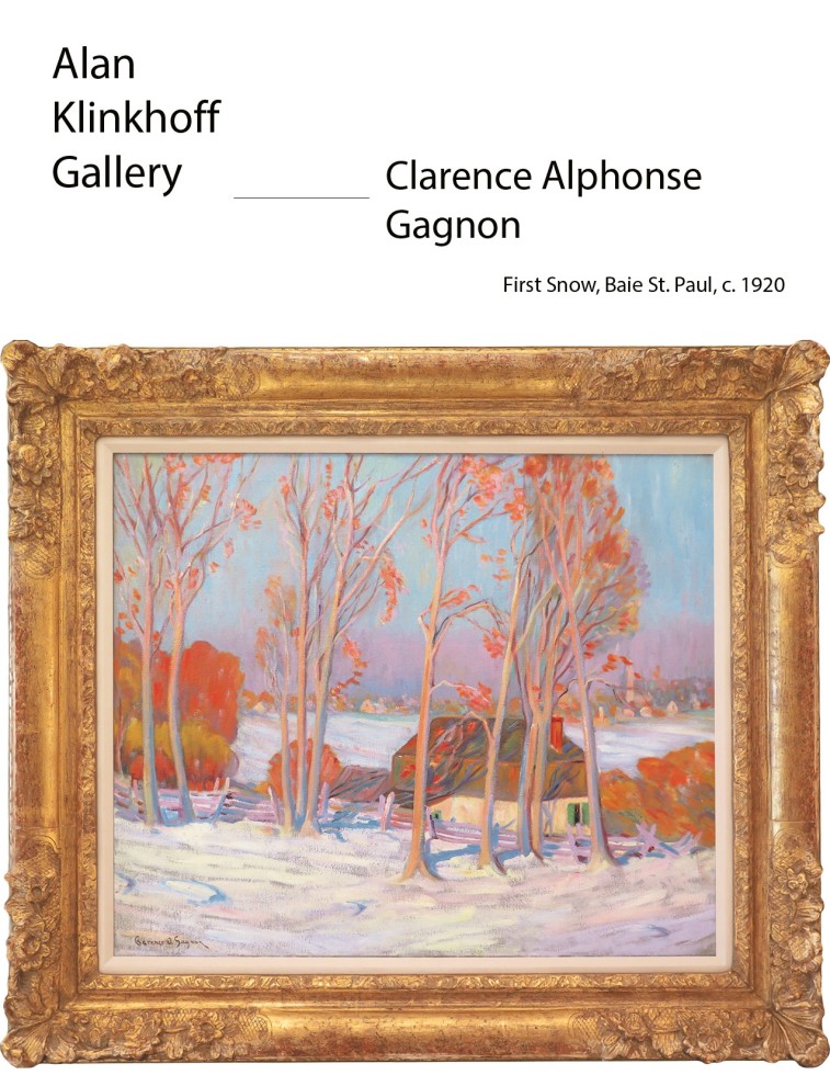 "First Snow, Baie St. Paul" by Clarence Gagnon